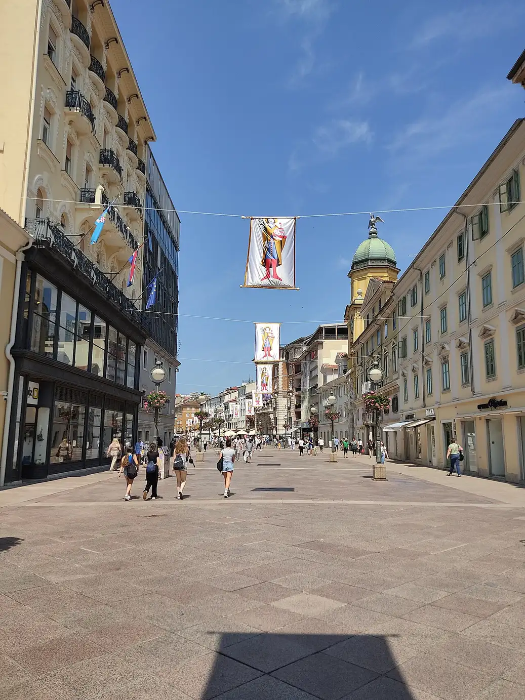 The Korzo pedestrian street in the centre of Rijeka, Croatia