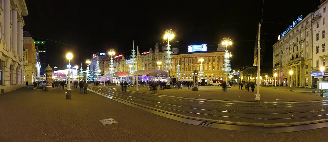 Ban Jelacic Square in central Zagreb, the capital of Croatia
