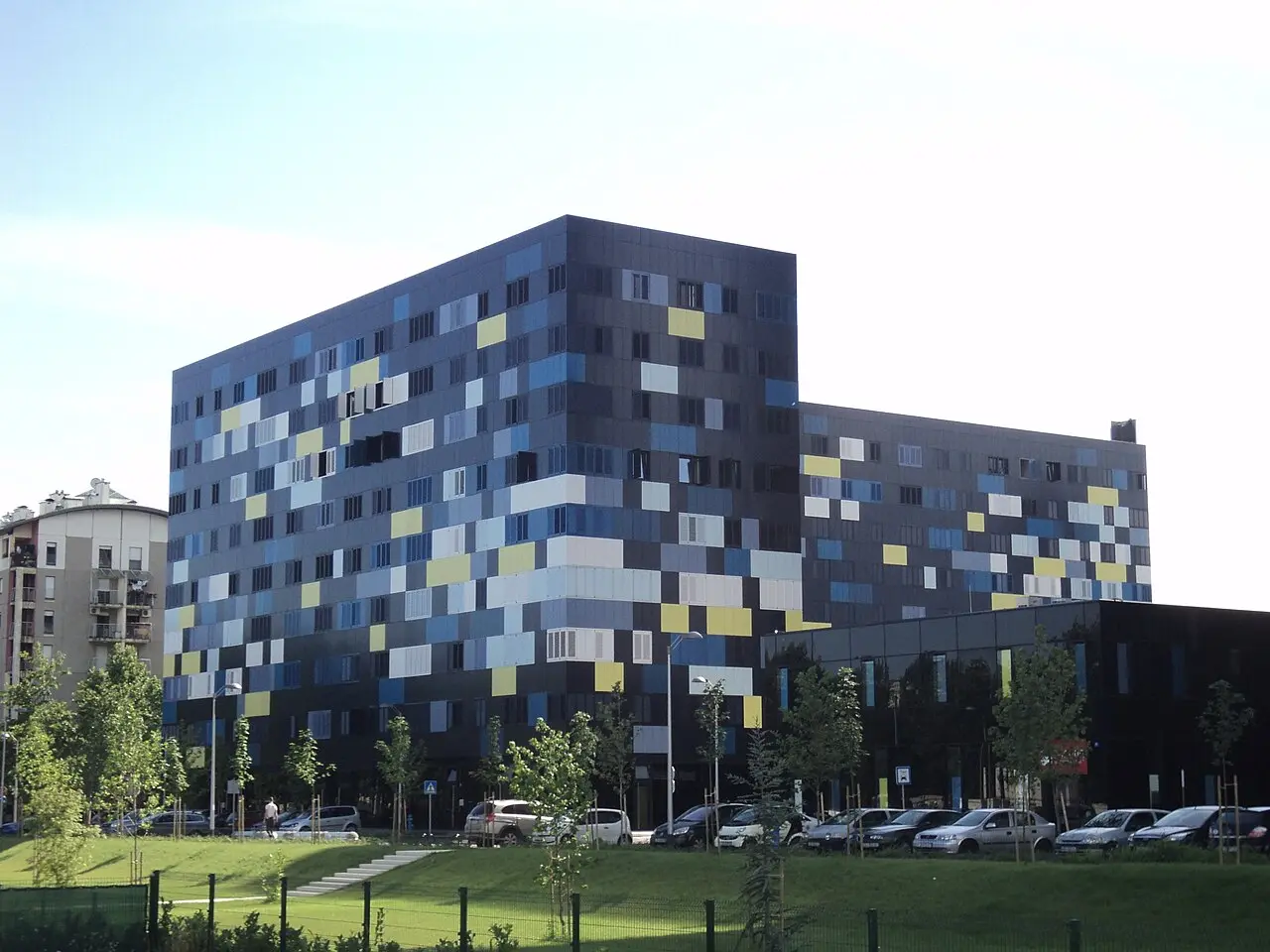 Modern apartment blocks in the Strojarska district of Zagreb