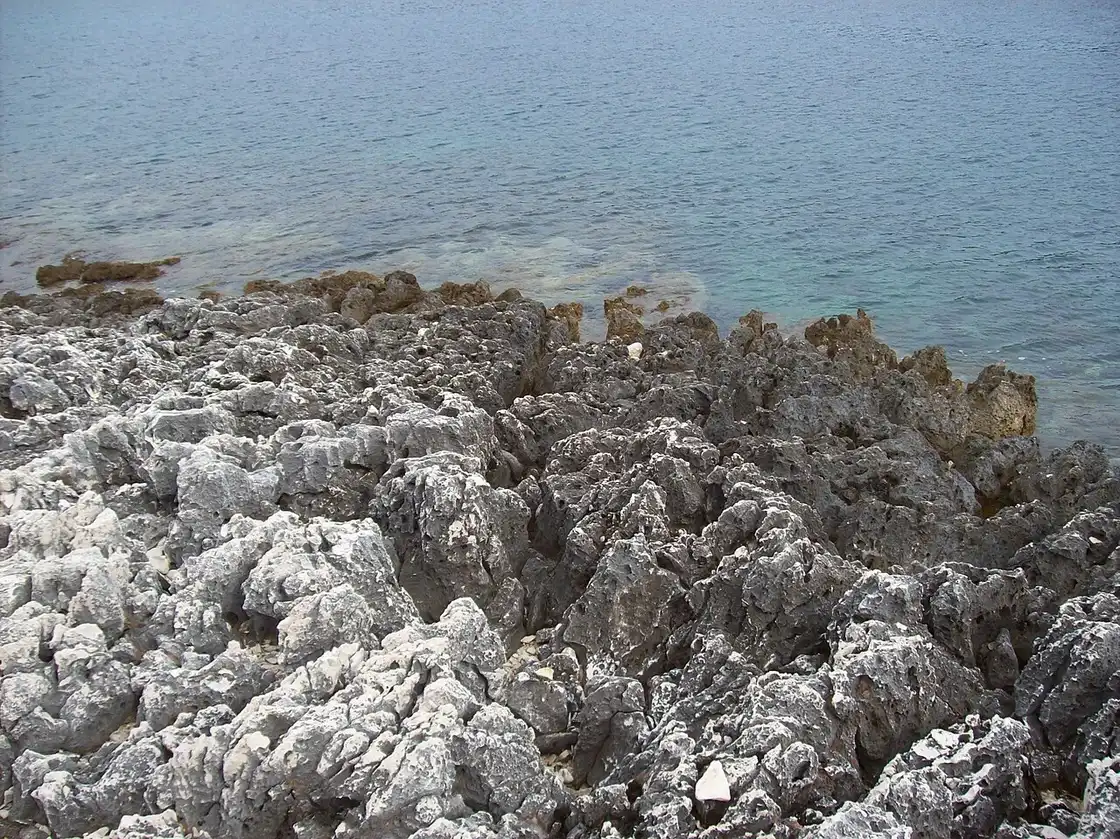 Rocky shoreline and clear turquoise water along the Kamenjak peninsula