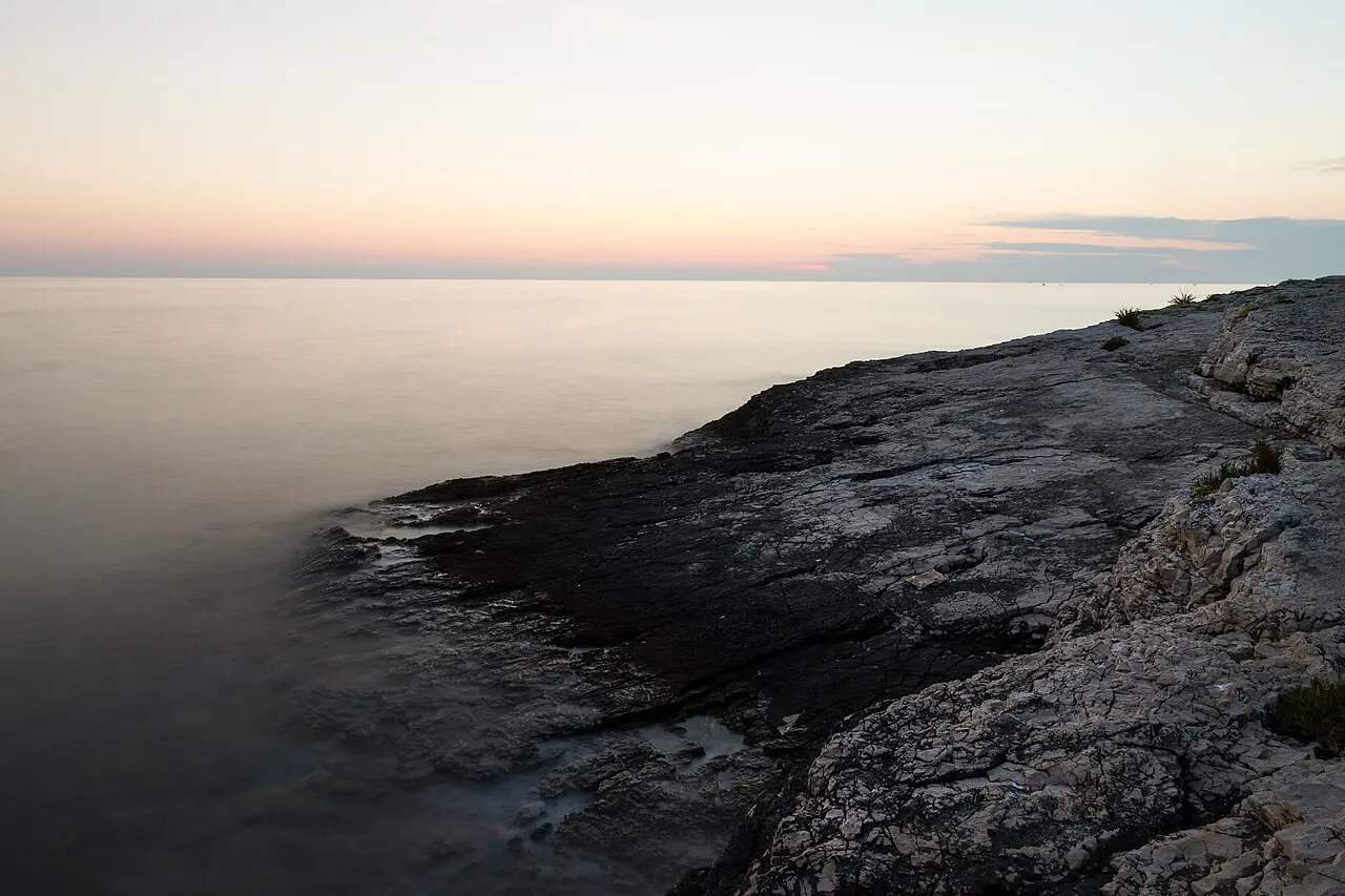 Quiet rocky cove with clear Adriatic water on the Kamenjak peninsula