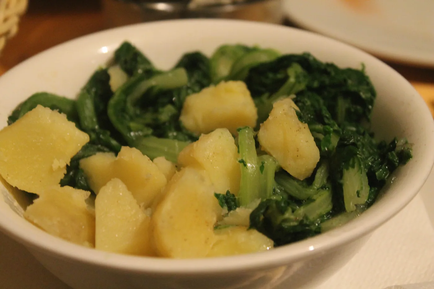 Blitva na dalmatinski - Swiss chard and potato with olive oil and garlic, the standard Dalmatian side