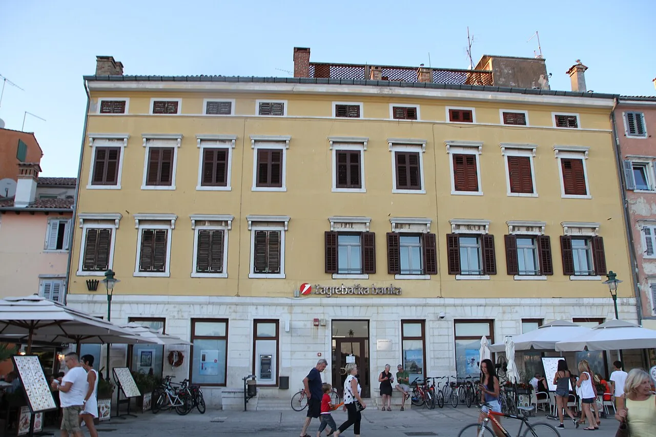 A Zagrebacka banka branch in the Croatian coastal town of Rovinj