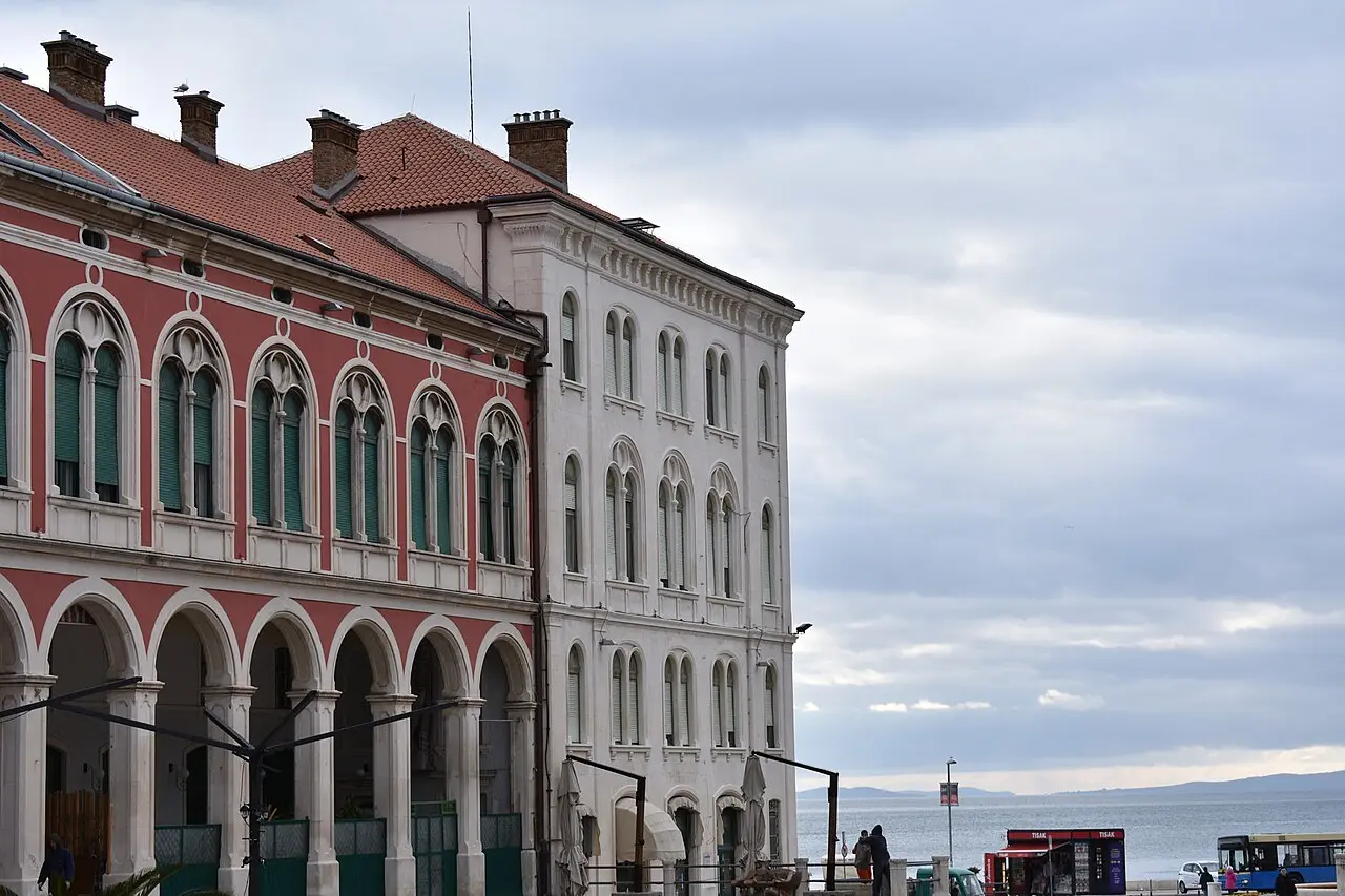 The waterfront and Mediterranean buildings of Split, Croatia