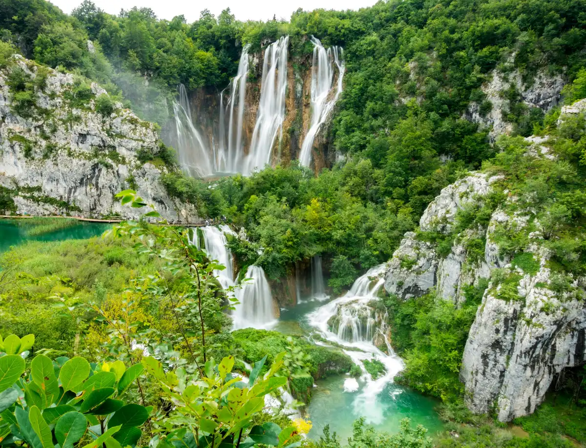Turquoise lakes and waterfalls of Plitvice Lakes National Park