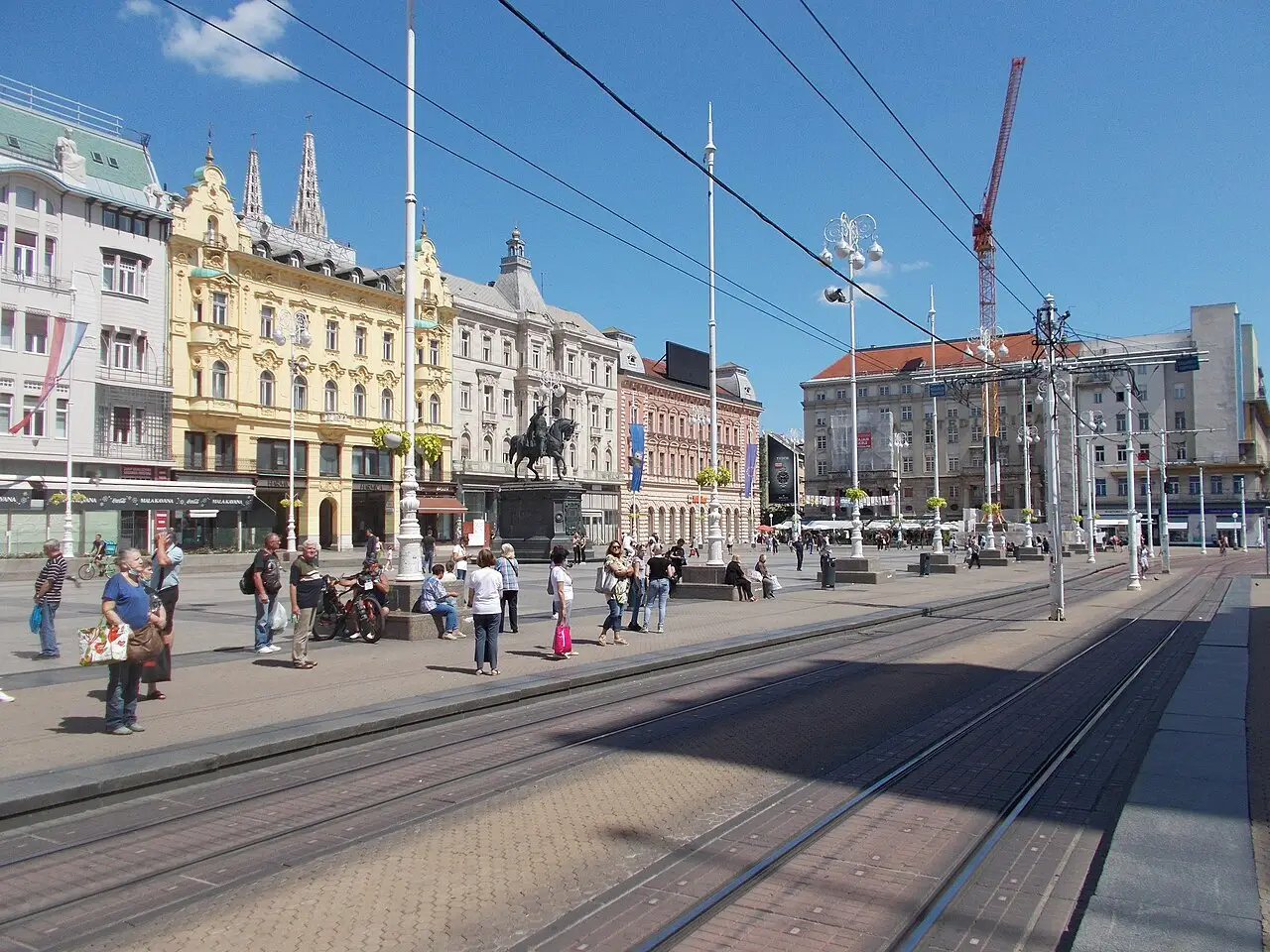Ban Jelačić Square in central Zagreb, the Croatian capital