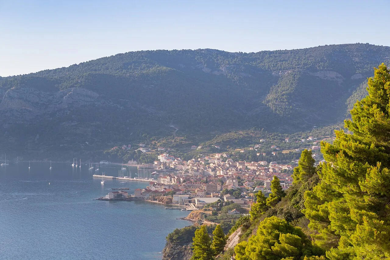 The Adriatic coast at Komiza on Vis island, a remote spot where network coverage varies