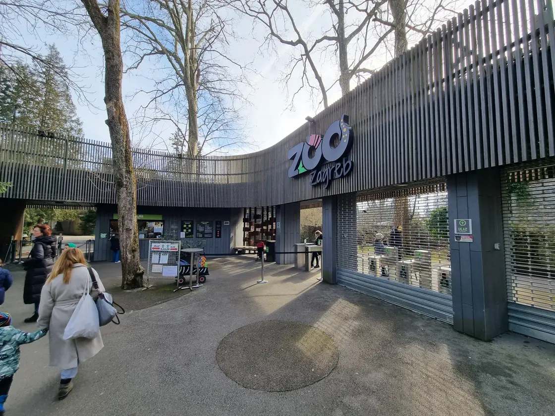The entrance gate to Zagreb Zoo inside Maksimir Park