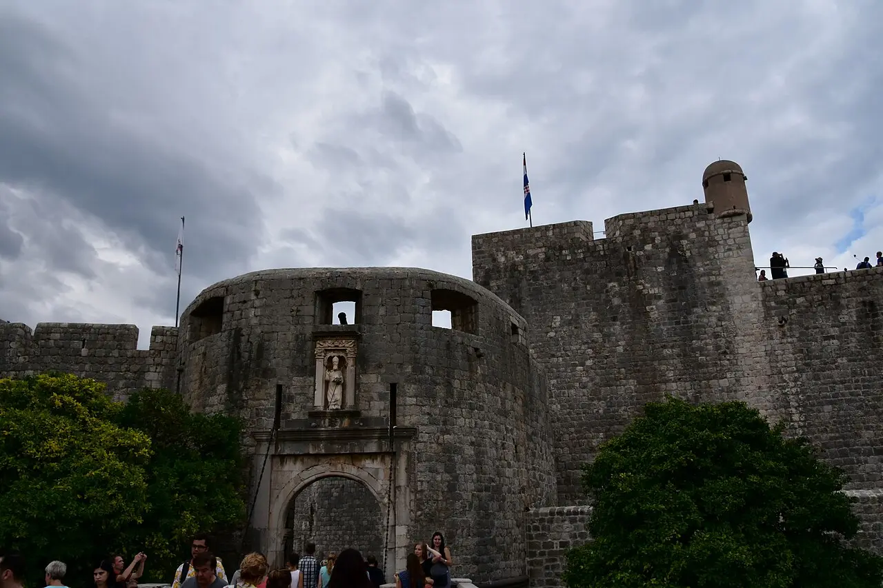 Pile Gate, the main stone entrance into Dubrovnik's walled Old Town