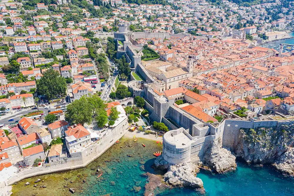 Fort Lovrijenac and the West Harbour bay at Pile, the Blackwater Bay of Game of Thrones