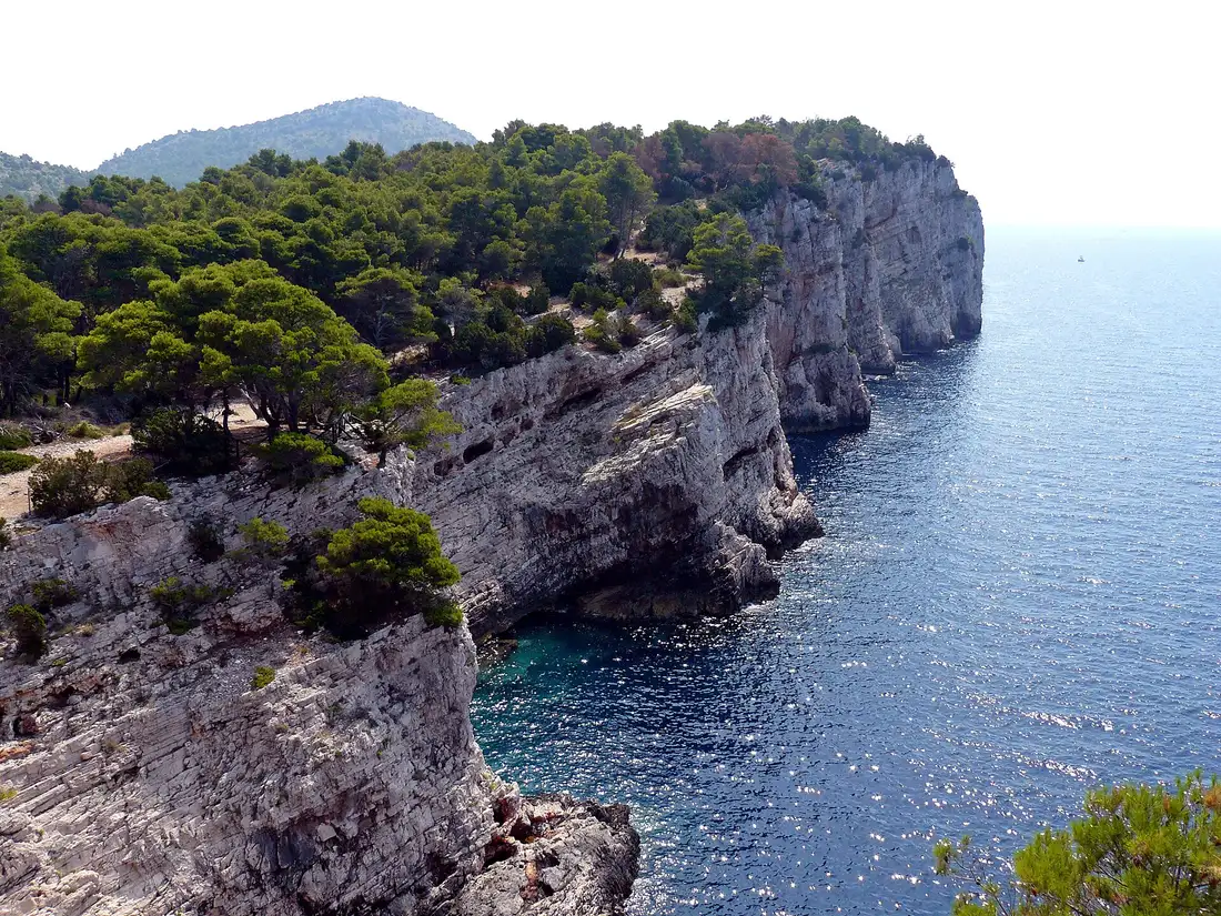 Sheltered bay and islets inside Telašćica Nature Park on Dugi Otok