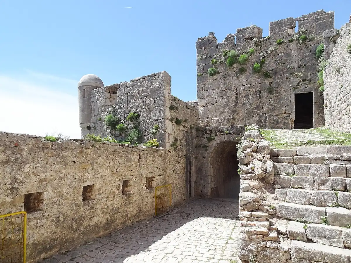 Outer bastion and limestone walls of Klis Fortress