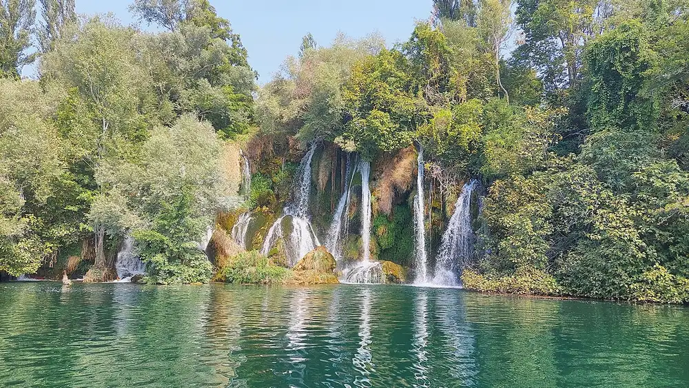 The fan-shaped cascades of Roški slap on the Krka river
