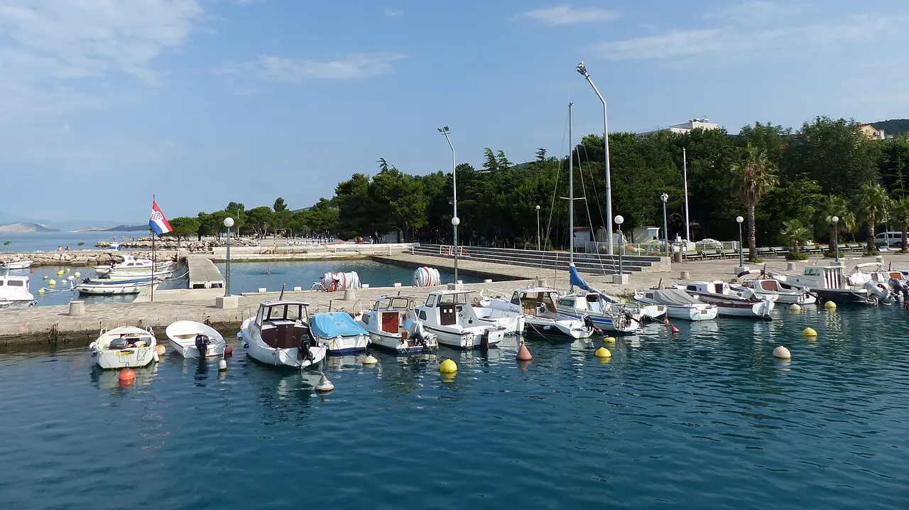Harbour in Crikvenica on the Kvarner coast of Croatia