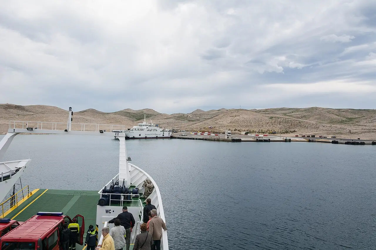 Mišnjak ferry port on Rab island