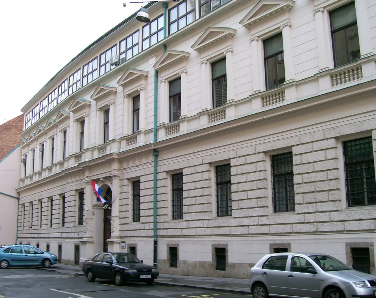 Facade of the Commercial Court building in Zagreb