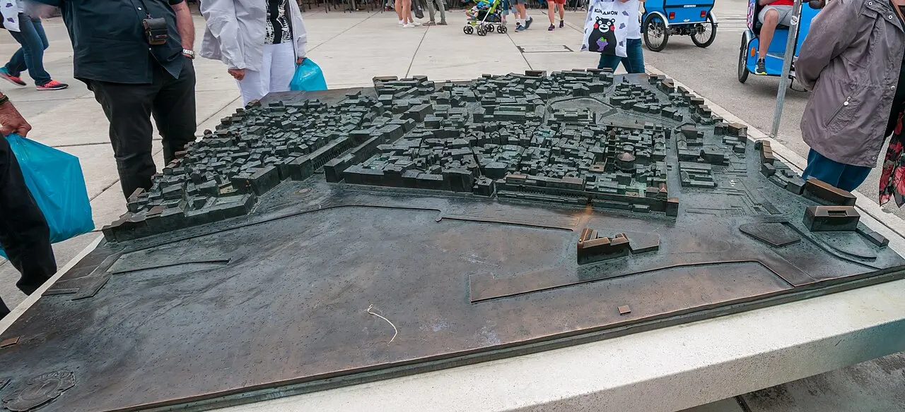 Panorama of the old town of Split on the Dalmatian coast