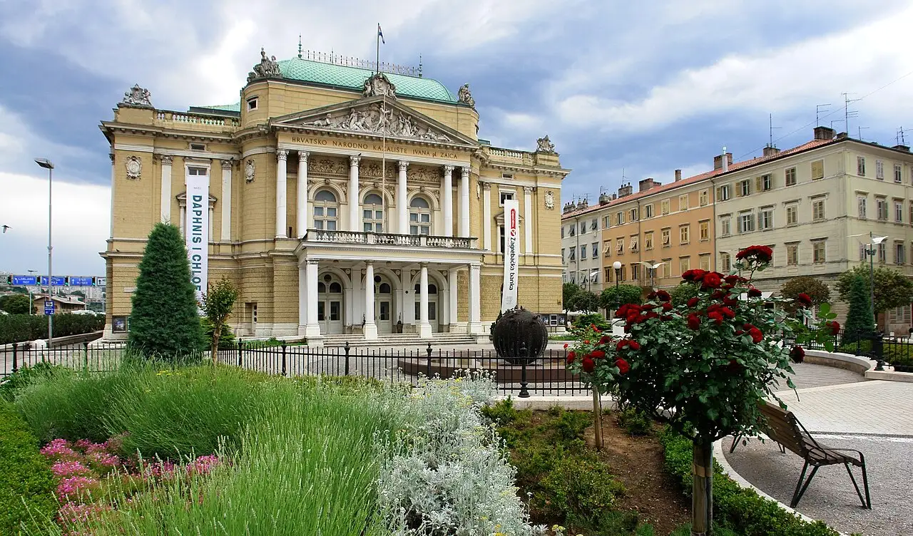Ivan Zajc Croatian National Theatre on Rijeka's waterfront