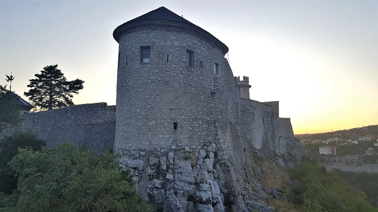 Outer walls and courtyard of Trsat Castle above Rijeka