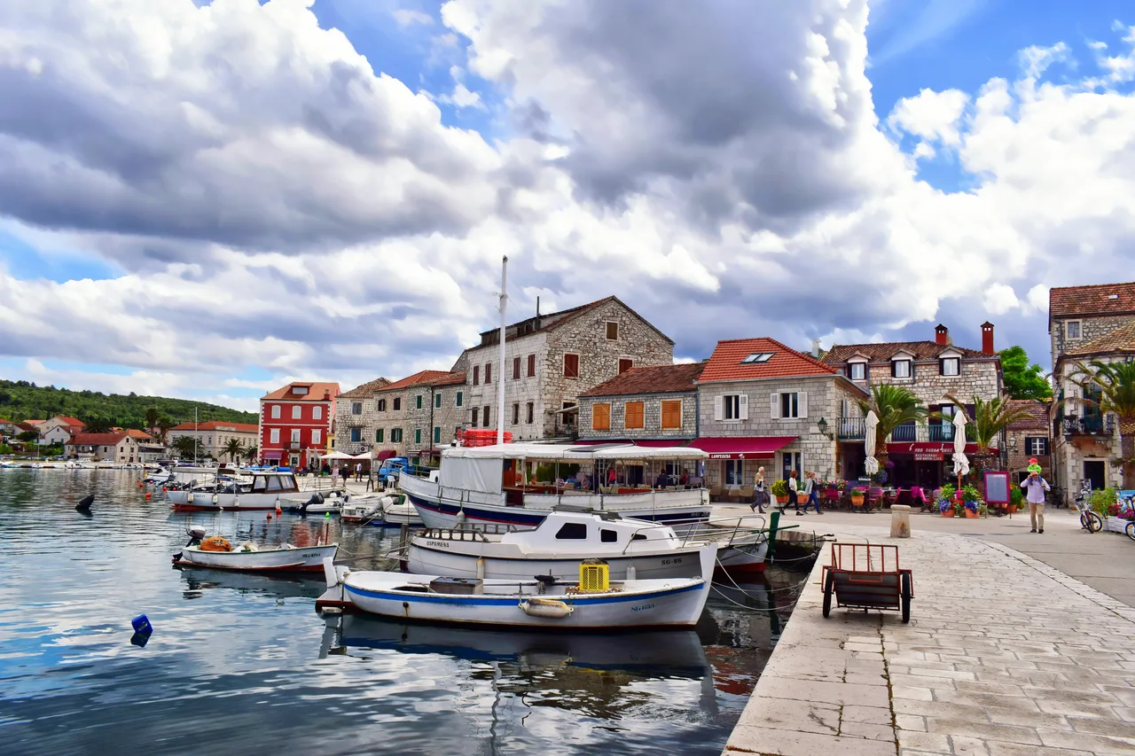 The harbour and old town of Stari Grad on Hvar island, a ferry ride from Split