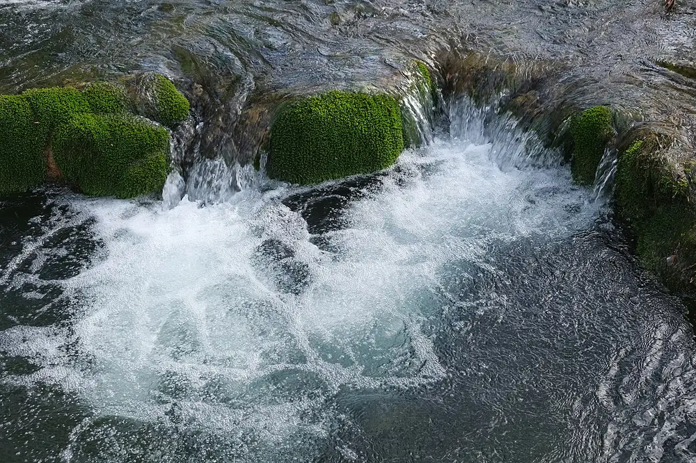 The Skradinski Buk waterfalls cascading over travertine in Krka National Park