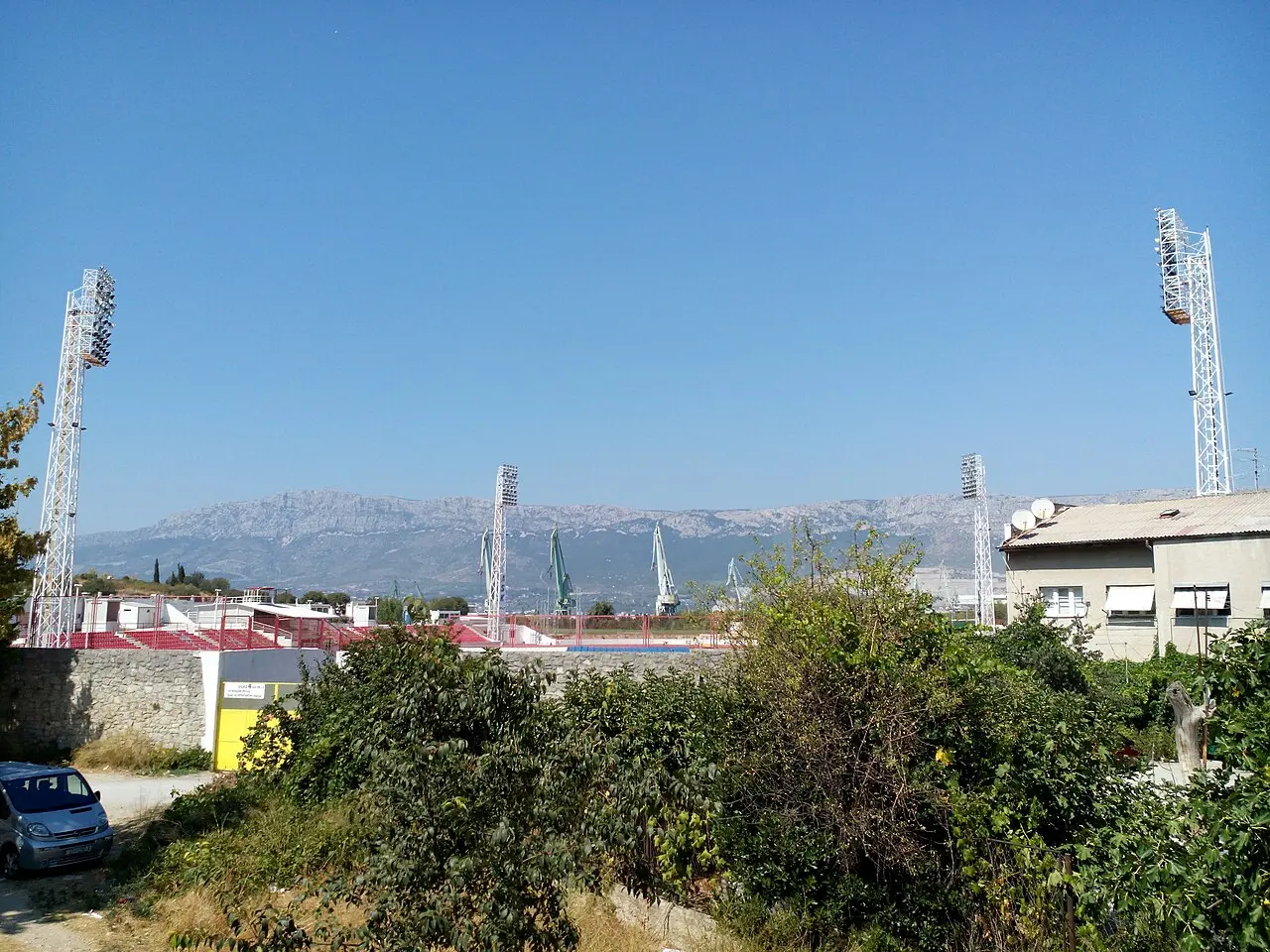 Daytime view of Park Mladeži stadium in Split, the sports ground Ultra Europe uses in July